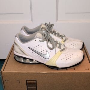 Nike Women's White and Silver Athletic Shoes